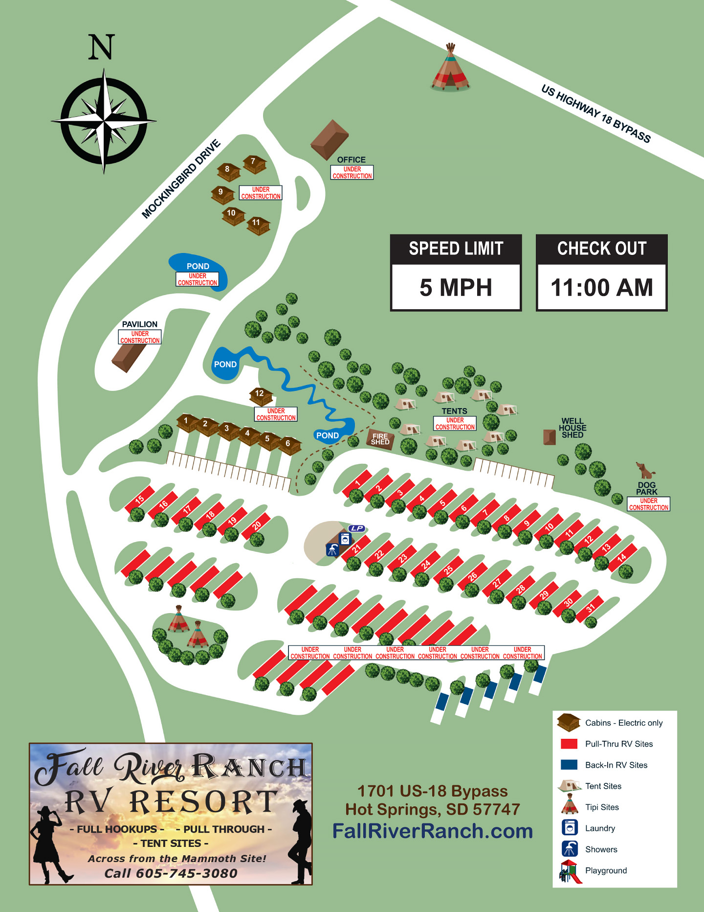 Fall River Ranch Site Map