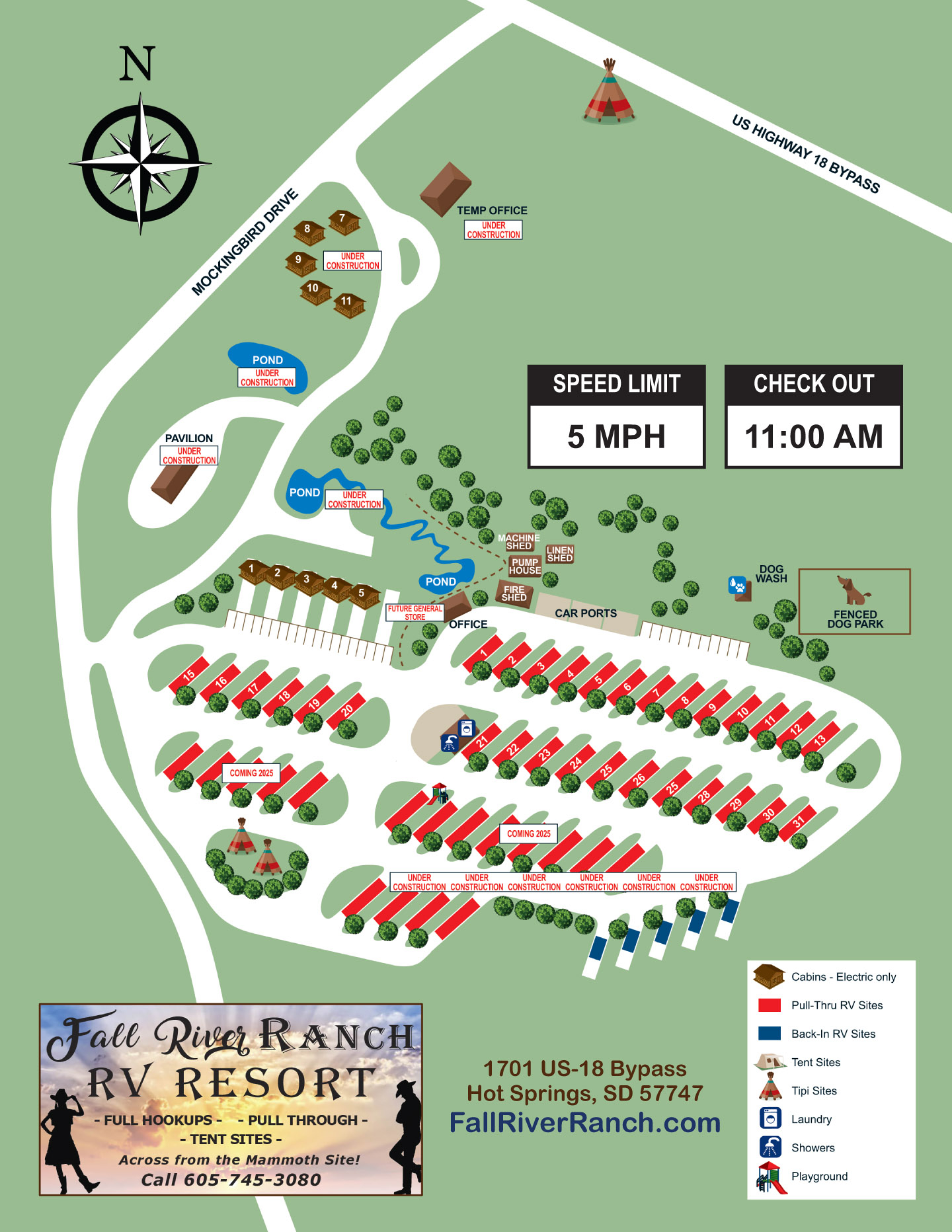 Fall River Ranch Site Map